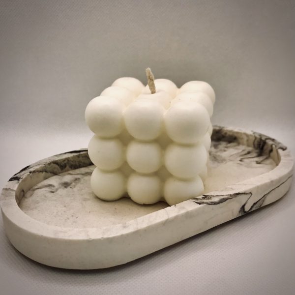 Tray & bubble candle